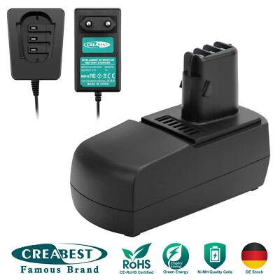 CREABEST 4000mAh 18V Ni-MH Akku/Ladegerät für Metabo BSZ 18 6.25484 BSZ 18 Impuls BSP 18