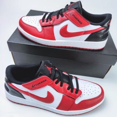 Size 13 - Air Jordan 1 FlyEase Low White Gym Red for sale online