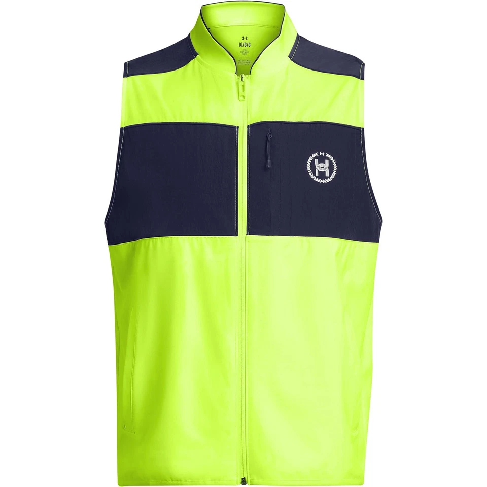 Under Armour Launch Mens Running Gilet Yellow Run Lightweight Breathable - Image 4 of 4