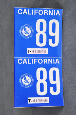 1989 California DMV Issued Boat Vessel Registration Sticker Tag Original Unused