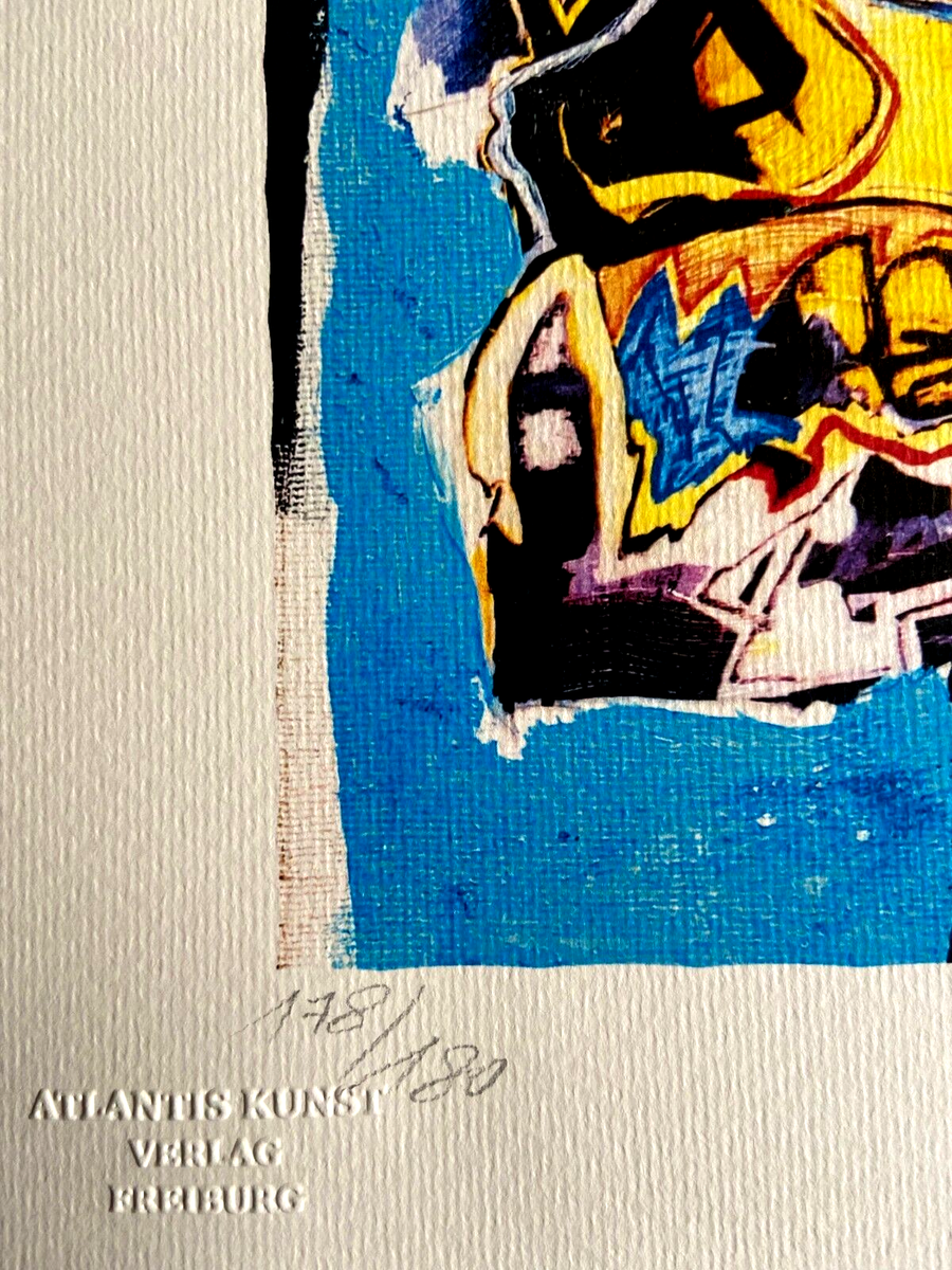 Lithographie Jean-Michel Basquiat - Signée, Numérotée /180 - Avec COA Originale