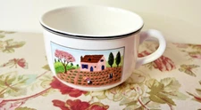 VILLEROY BOCH Mugs NAIF Design Cup Farm Scene Depuis 1748 Porcelain 6 Oz