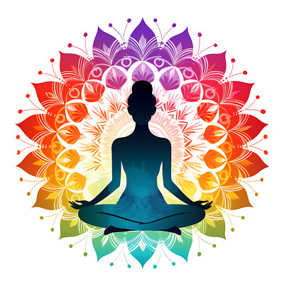 Silhouette Zen Phone Sticker (2 Inch) Serenity Meditation Inner Peace