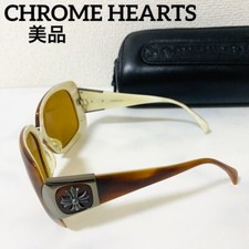 Chrome Hearts Tortoiseshell Brown Frame Sunglasses with Soft Leather Case