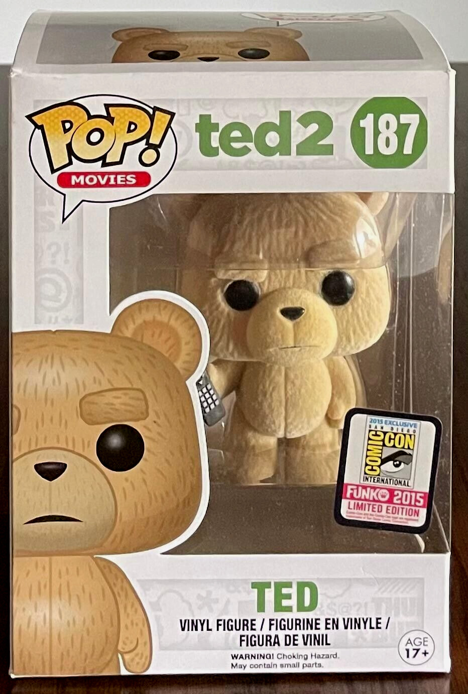 Ted 2 - Ted (Flocked) Funko Pop! #187 Sdcc 2015 Exclusivo