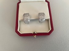 Ladies gold diamond earrings