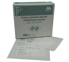 MandMcares Sterile adhesive wound dressing 4" x 4" High Absorbent Breathable Pad
