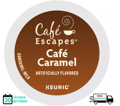    Cafe Escapes Cafe Caramel Keurig Coffee K-cups