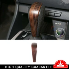 1Pcs Gear Shift Knob Head Cover Trim For BMW 3 Series 2005-2012 Brown Wood Look