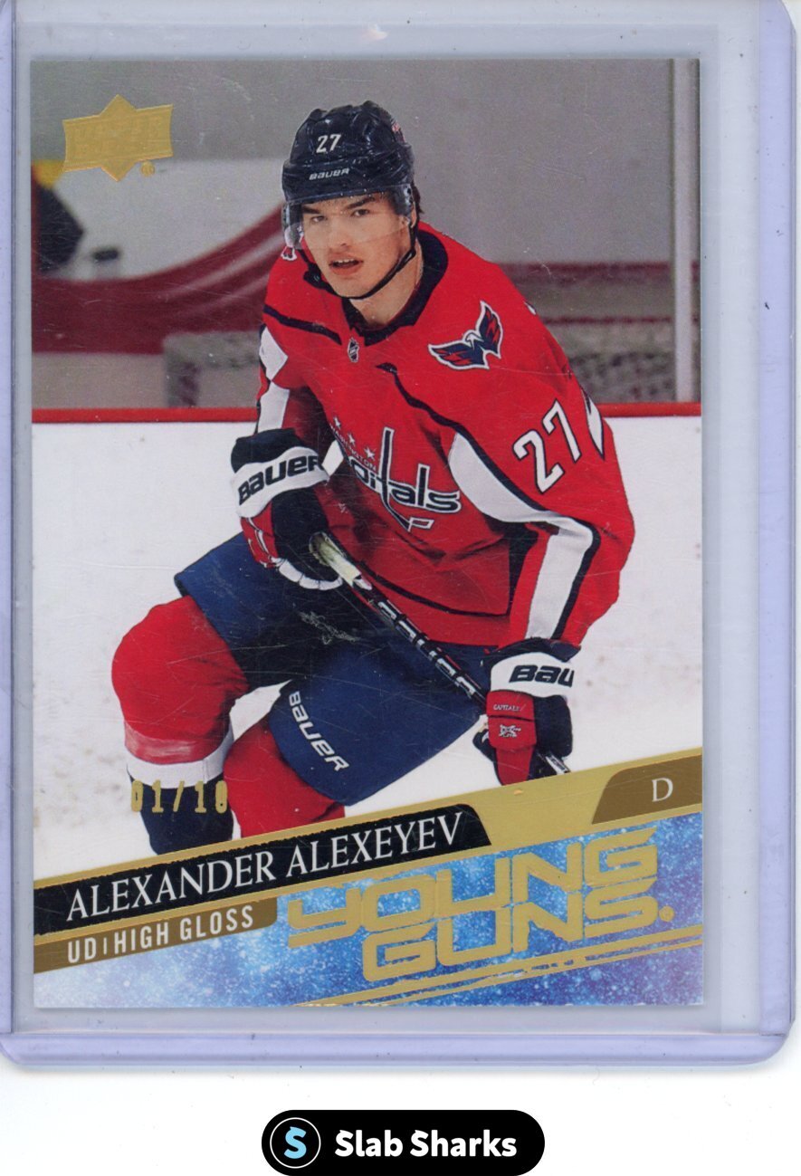 2020 UPPER DECK #203 ALEXANDER ALEXEYEV YOUNG GUNS HIGH GLOSS ROOKIE RC /10