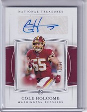 Cole Holcomb 2019 Panini National Treasures Rc Auto (40/99)