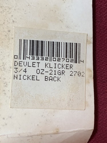 Vintage | Eppinger Dardevle | Devlet Klicker | 3/4 Oz-21GR | 2702 | Nickel Back - Bild 8 von 9