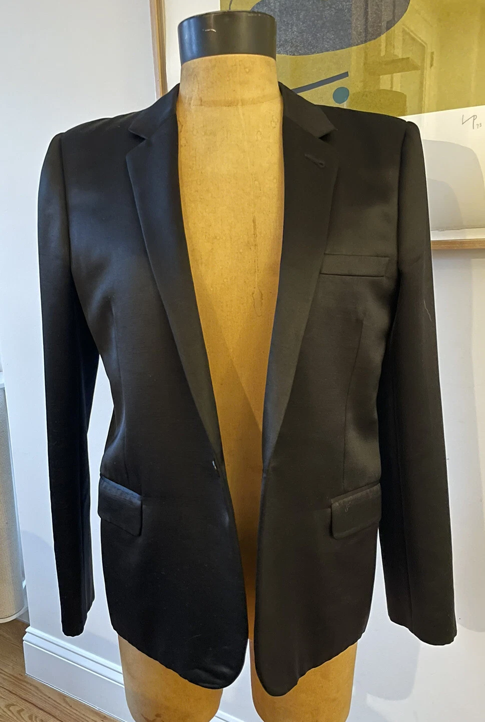 SAINT LAURENT (YSL) Abito da donna Saint Laurent misto lana seta nera taglia 40 condizioni incontaminate