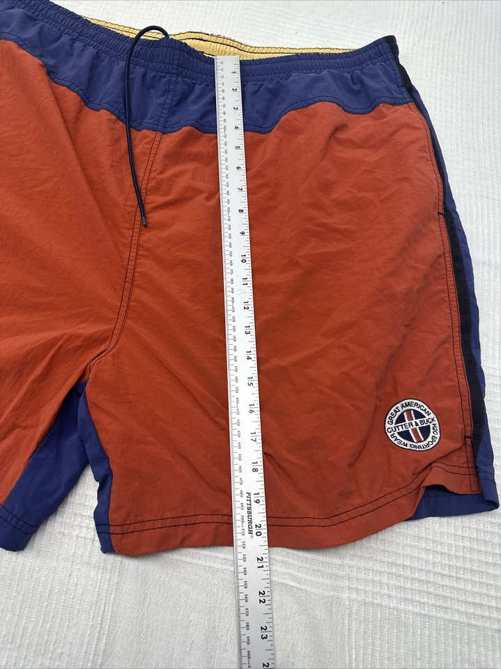 CUTTER & BUCK Mesh Lined Elastic & Draw String Waist Swim Trunks 2XLT Colorblock - Image 3 of 4