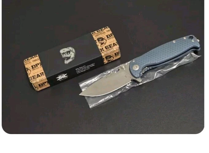 Navaja de bolsillo plegable DPx Gear HEST F Framelock azul titanio punto de caída - DPHSF Foto 2 de 4