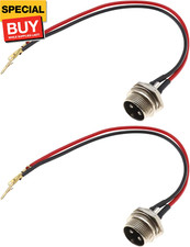 2pcs Electric Scooter Charging Port Connector 3-Pin 2 Wire Inline Charger Connec