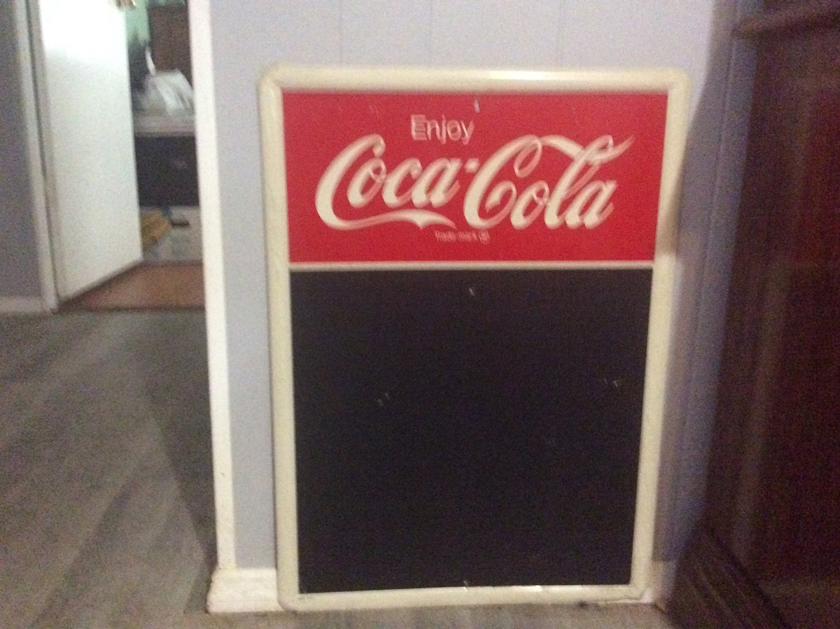 Vintage 1985 Authentic Coca Cola Chalkboard Sign 28
