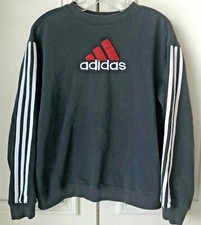 Adidas Boy's Black Crewneck Pullover Sweatshirt Size XL