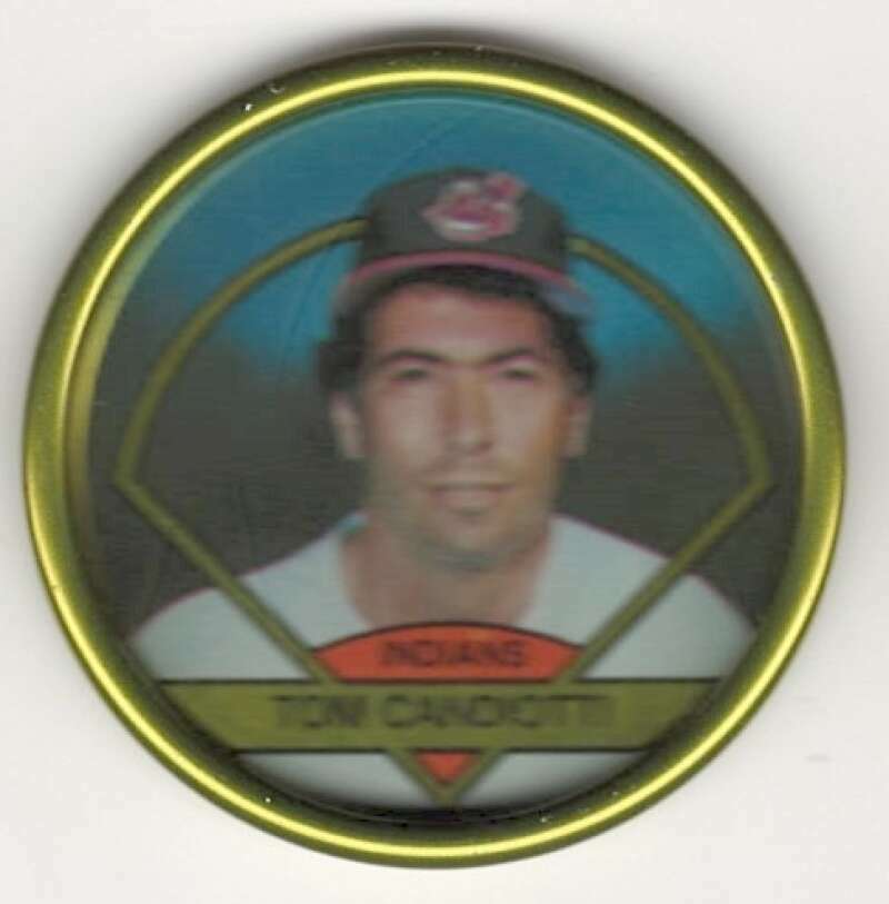 TOM CANDIOTTI 1990 Topps Coins Caps #10 Indians  ID:22312