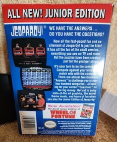 JEOPARDY JUNIOR EDITION 1989 NES Nintendo White Seal CIB Complete in Box MINT