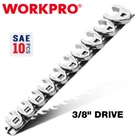 WORKPRO 10PC 3/8" Drive Crowfoot Flare Nut Wrench Set SAE 3/8"-1" Steel Wrenches