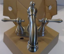 Ultra Faucets UF45213 Brushed Nickel Prime Centerset 2 Handle Bathroom Faucet