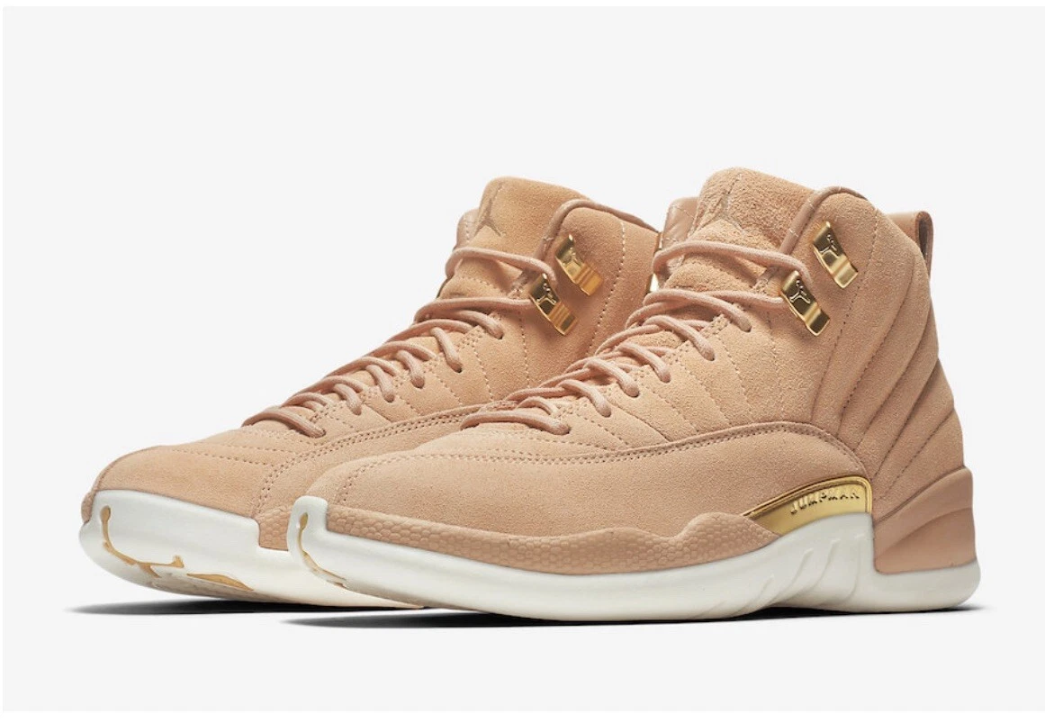 Air Jordan 12 Retro Women s Vachetta Tan Metallic Gold AO6068 203