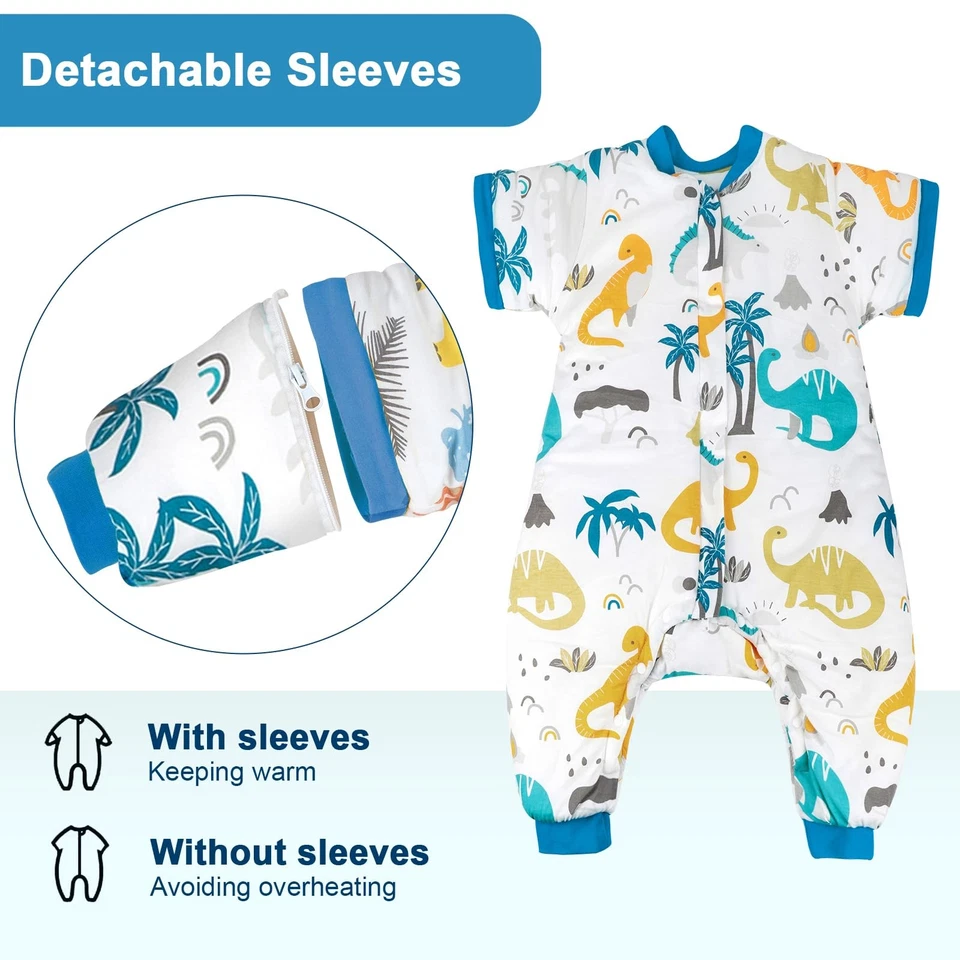 FLYISH DIRECT Babyschlafsack mit Füßen, 2.5TOG/3.5TOG Winterschlafsack, Babyschl - Bild 3 von 4