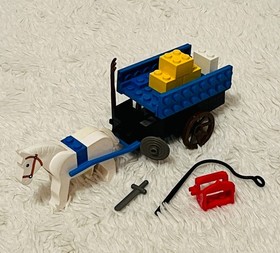 LEGO Forestmen 1680 Hay Cart with Smugglers 1877 Crusader's Cart Complete OBA