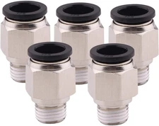 Push to Connect Tube Fitting Male Straight - 1/2" Tube OD x 1/4" NPT Thread P...