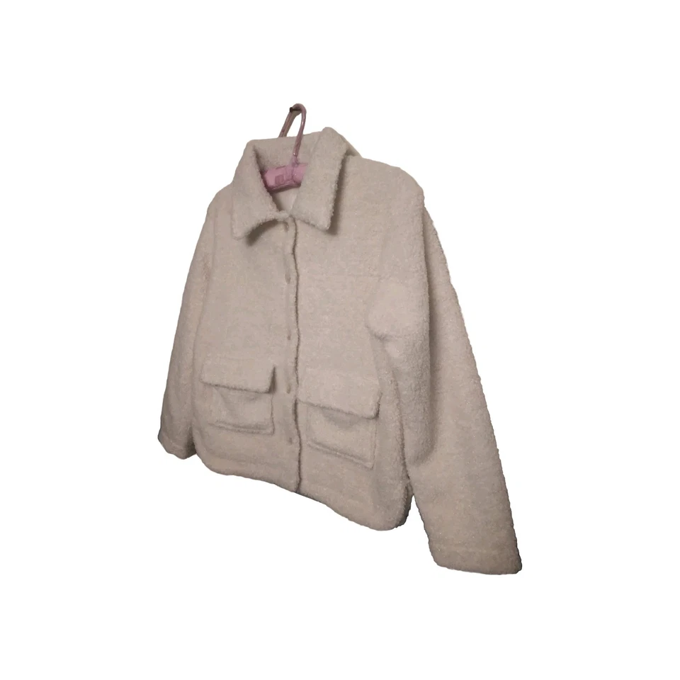 Chaqueta Cat and Jack Niñas Talla XL (14/16) Poliéster Reciclado Blanco y Plateado. Foto 2 de 4