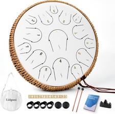Steel Tongue Drum 15 Notes 14 Inch D-Key Panda Balmy Drum Percussion Instrument