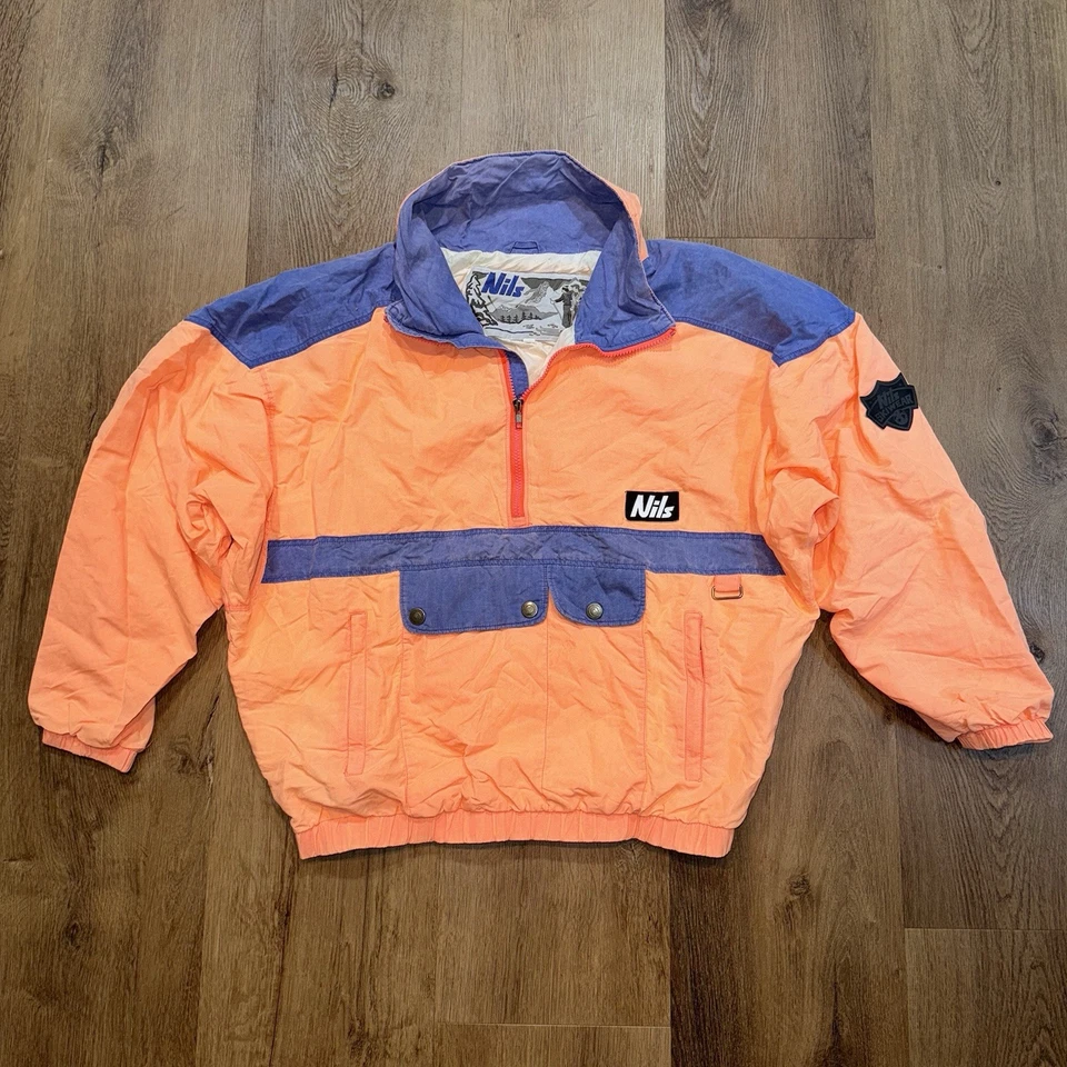 Traje de esquí vintage Nils traje de nieve para hombre chaqueta mediana abrigo 32 pantalones babero nieve años 80 Foto 2 de 4