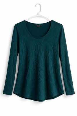 Simply Vera Vera Wang Top S Teal Long Sleeve Textured Knit NWT