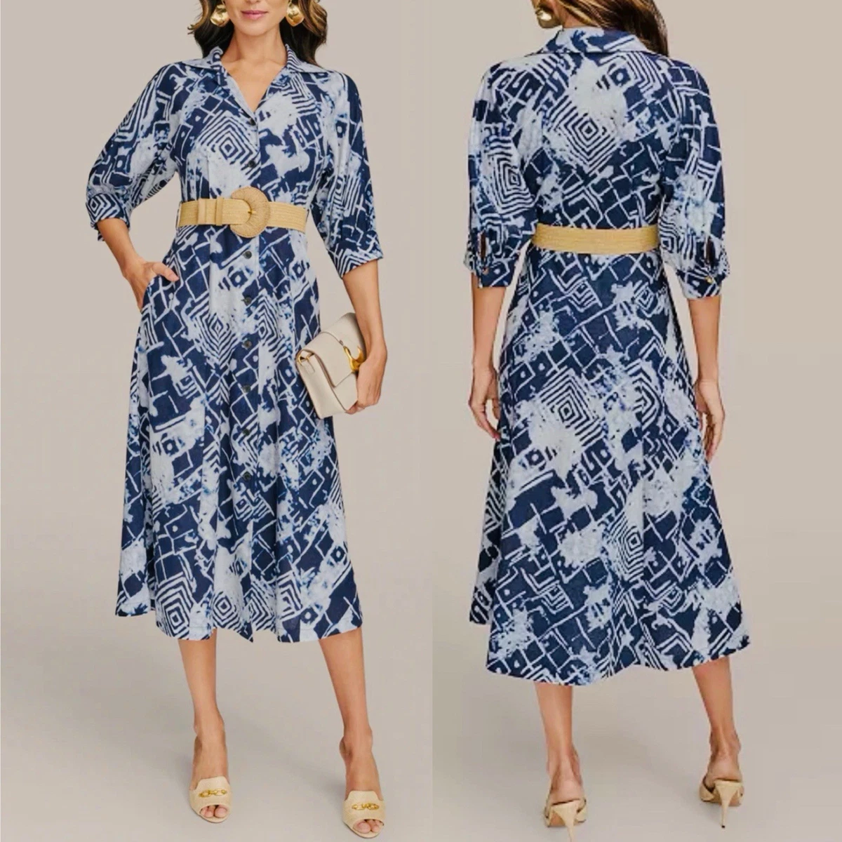 Linen Midi Dresses for Women for Sale - eBay
