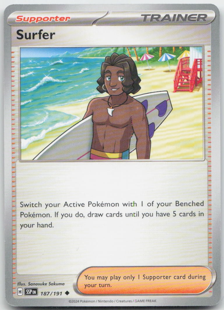 Surfer 187/191 Surging Sparks Pokemon