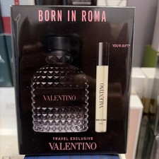 Valentino Born In Roma Men 2 Pc Set 3.4 Oz EDT Spray 0.33 Oz Spray New