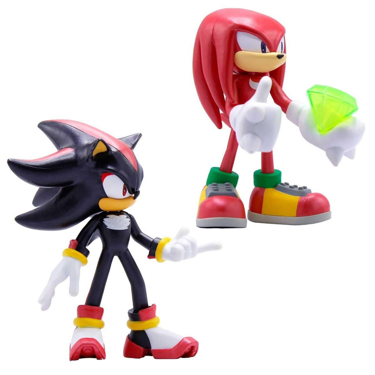 Official Sonic The Hedgehog Metallic Knuckles & Shadow 4″ 4 inches
