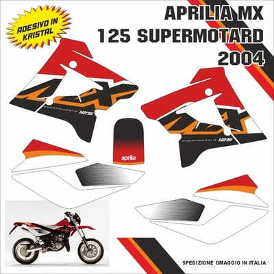 APRILIA MX 125 supermotard 2004 kit adesivi in kristal