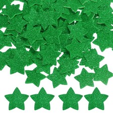1"x1" Star Foam Stickers, 120Pcs EVA Glitters Foam Shape Sticker, Green