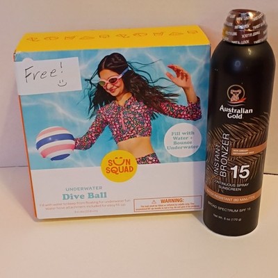 Australian Gold Instant Bronzer Spray Sunscreen SPF 15 Waterproof 6 oz 