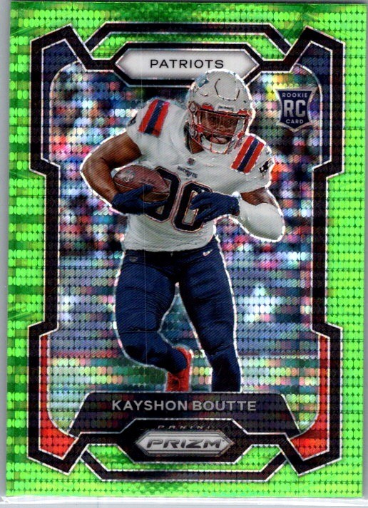 2023 PANINI FOOTBALL #370 KAYSHON BOUTTE GREEN PRIZM /99