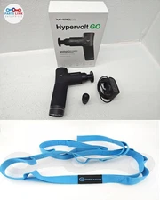Hypervolt GO Black Handheld Percussion Massage Gun Device 3 Speed with Strap