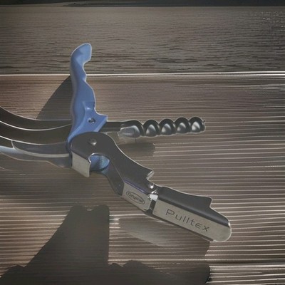 Original Pulltex Stainless Corkscrew Waiters Wine Bottle Opener Foil Cutter
