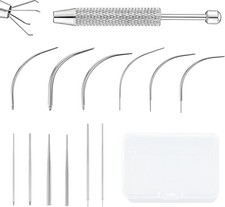 12 PCS Piercing Taper Tool Set Professional Stainless Steel silvery