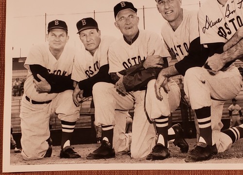 Dave Ferriss Auto Boston Red Sox Baseball 8x10 Photo JSA Higgins Burns Baker Yor - Picture 4 of 8