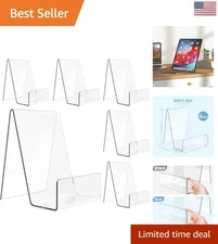 Durable Multi-Functional 6 Pack Acrylic Display Stands for Albums & Artwork