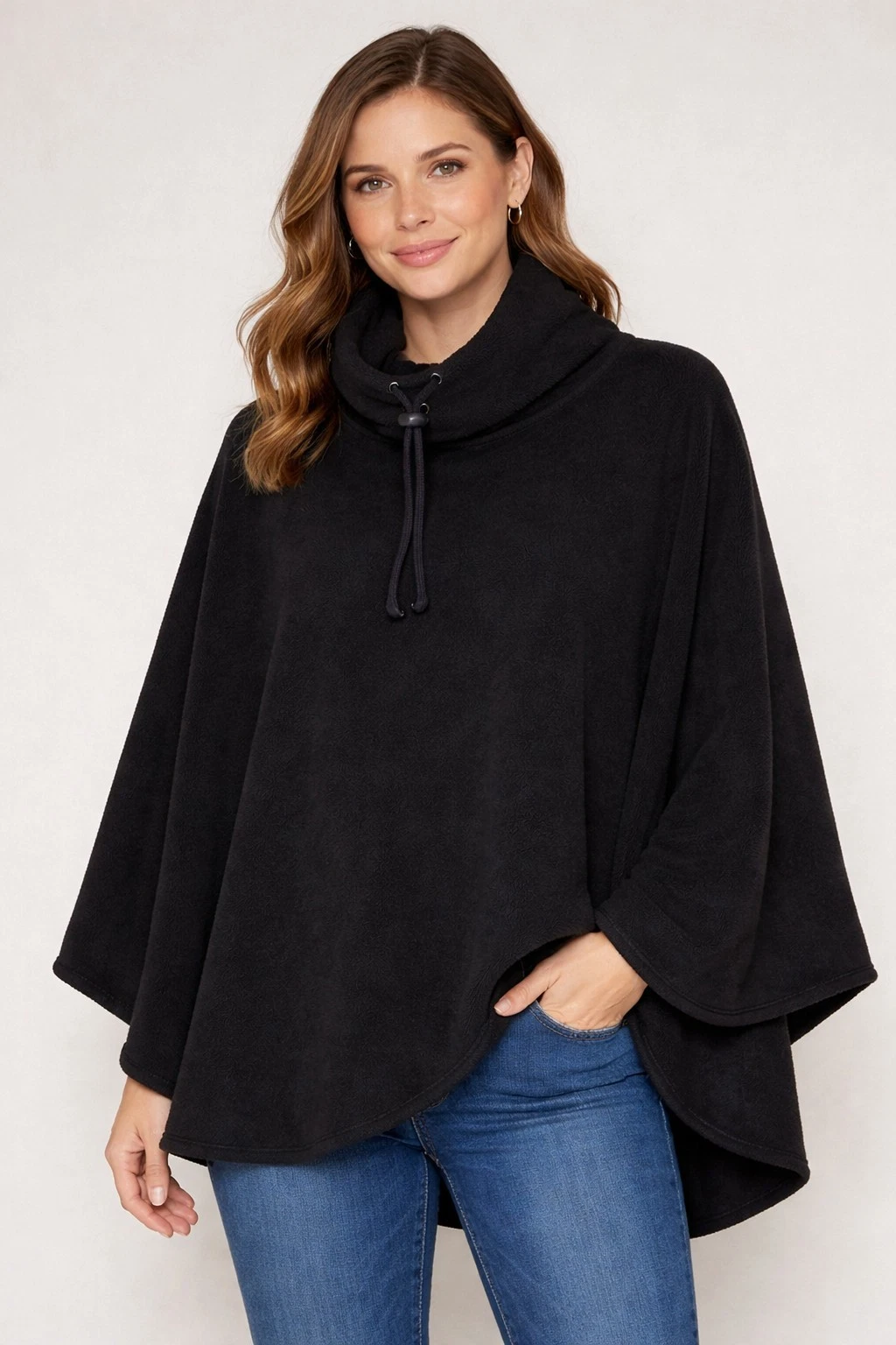 Worthington One Size Fits All Fleece Poncho/Shawl