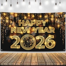 , XtraLarge Happy New Year Banner - 72x44 Inch | New Year Backdrop 2026 for N...