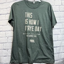 Knob Creek Men’s Shirt Large ‘this Is How I F’rye Day’ Green Heather